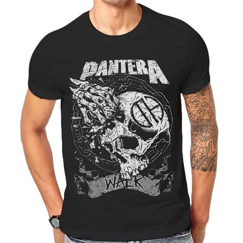 Pantera Tee Shirt Black Graphic Print Heavy Metal Rock Band T Shirts 1 ...