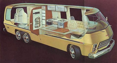 1974 GMC Motorhome - 455 Olds V-8 and front wheel drive [800x435] : r/ThingsCutInHalfPorn