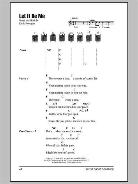 Let It Be Me Guitar Chords