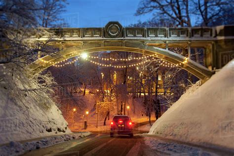 Snow Covered Devil's Bridge - Stock Photo - Dissolve