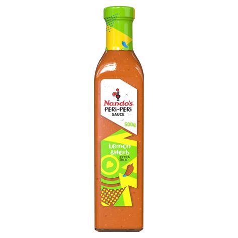 Nando's Peri-Peri Sauce Lemon & Herb Extra Mild 500g | Table Sauce ...