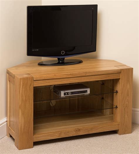 Kuba Solid Oak Corner TV Cabinet | Free UK Delivery