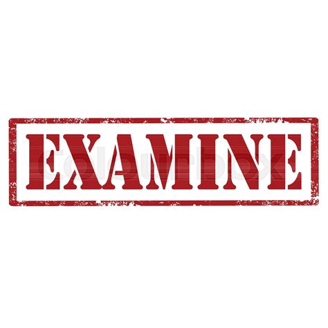 Examine-red stamp | Stock vector | Colourbox