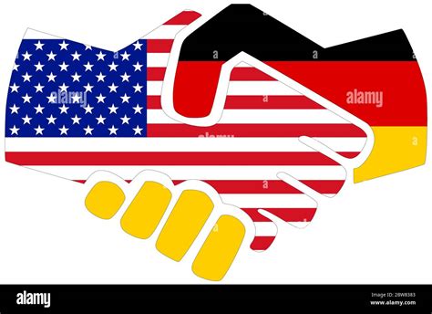 USA - Germany / Handshake, symbol of agreement or friendship Stock ...