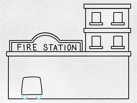 How to Draw a Fire Station - HelloArtsy