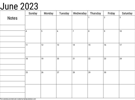 Top 5 Picks For Printable June 2023 Calendars - CalendarsReview