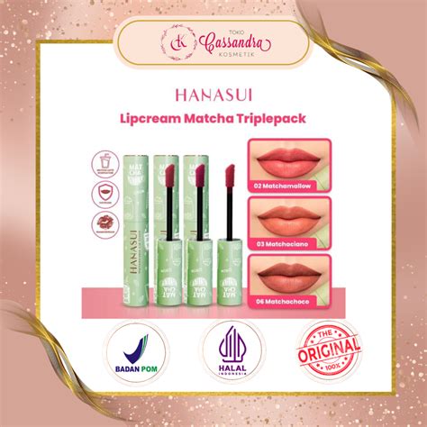 Jual HANASUI MATTEDORABLE LIP CREAM MATCHA LATTE EDITION | Shopee Indonesia