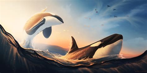 Whales Jumping Out Of The Water Digital Art 4k Wallpaper,HD Artist ...