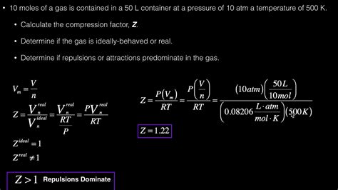 Physical Chemistry | The Compression Factor (Z) [w/1 example] - YouTube