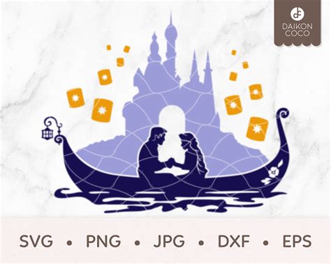 Tangled SVG at Last I See the Light SVG Tangled Boat and - Etsy Canada