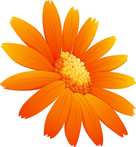 Flower Png Images, Vector Flowers, Cartoon Flowers, Color Naranja, Love Flowers, Orange Color ...
