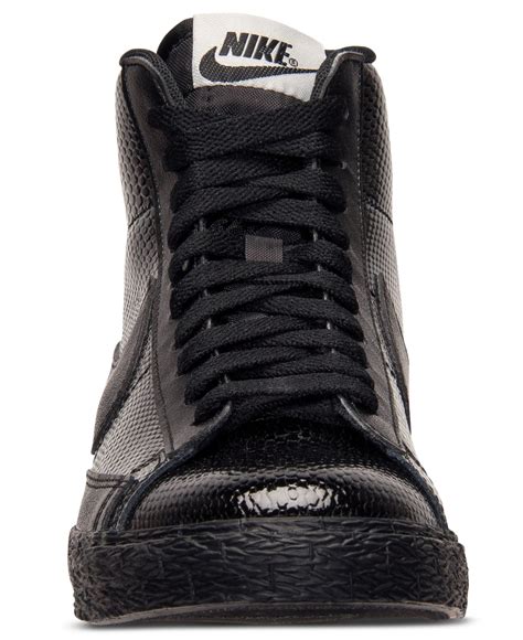 Nike Women'S Blazer Mid Leather Premium Casual Sneakers From Finish Line in Black - Lyst