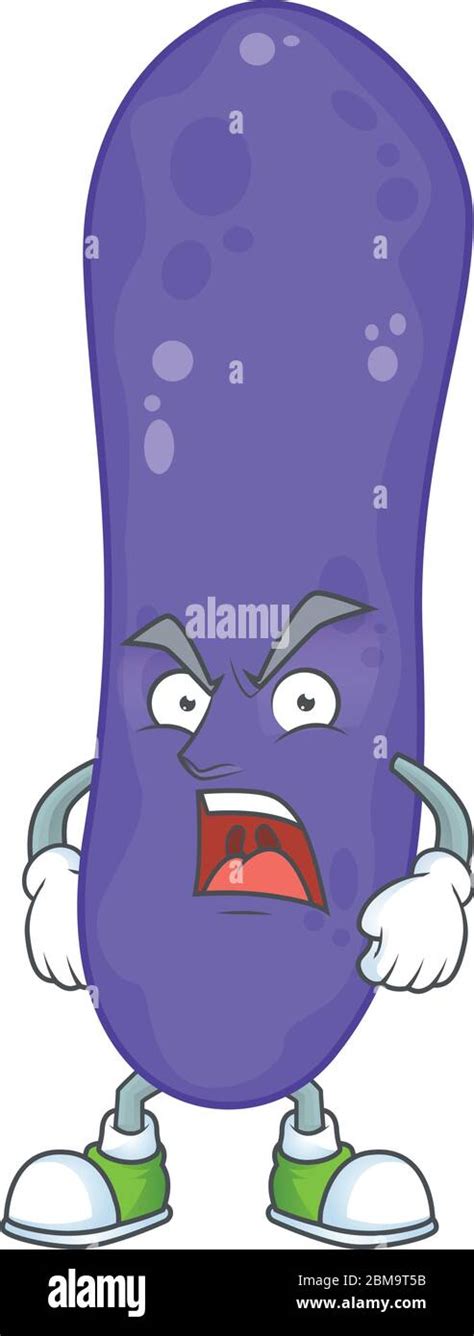 Escherichia coli cartoon character design with mad face Stock Vector Image & Art - Alamy