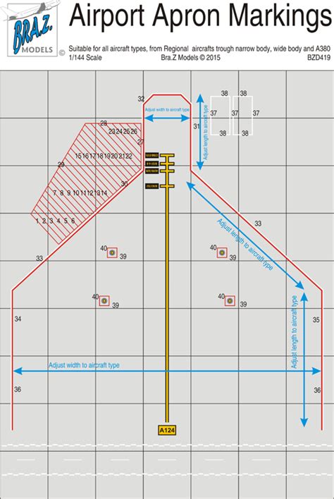 Braz models BZD419 Airport Apron Markings | AviationMegastore.com