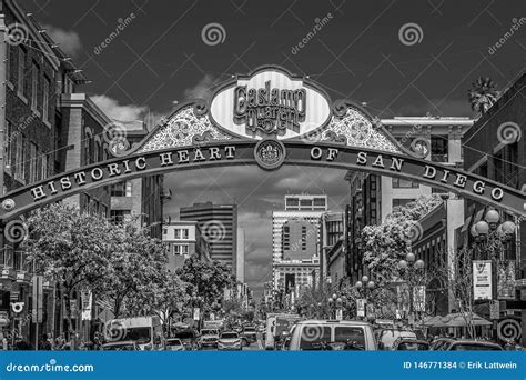 Gaslamp Quarter in San Diego Downtown - CALIFORNIA, USA - MARCH 18, 2019 Editorial Stock Image ...