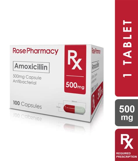 Amoxicillin 500Mg Capsules - Rose Pharmacy Generics - Available at Rose Pharmacy