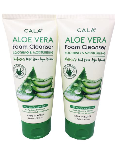 Cala Aloe Vera Foam Cleanser Soothing&moisturizing 5.07 fl.oz Pack of 2 - Walmart.com