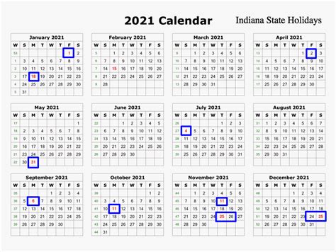 Check Indiana State Holidays 2021 - Download Calendar