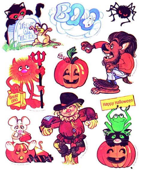 1980 Hallmark Halloween stickers Vintage Halloween Cards, Vintage ...