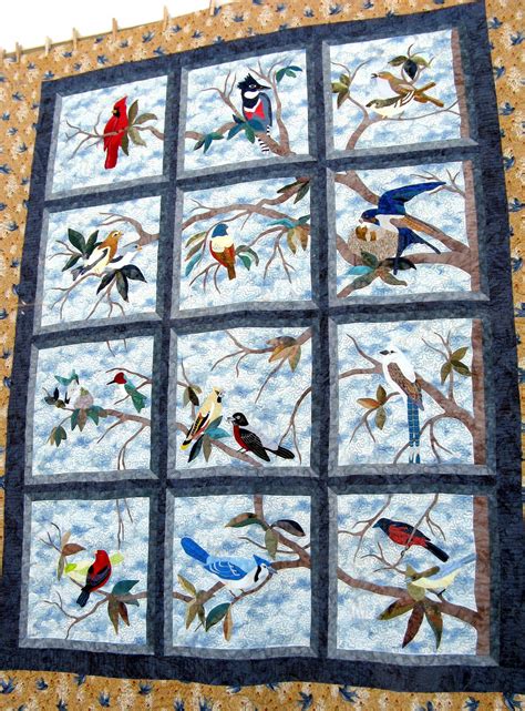 This was a Favorite Quilt of Mine ~ Lovely Birds in Window Panes | Bird ...