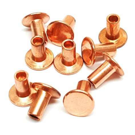 10 Pack #1 Tubular Copper Rivets 4/16" ⋆ Saddles N Such | SMC