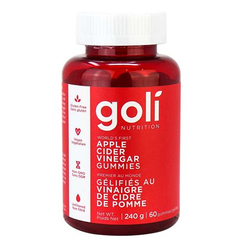 Goli Nutrition Vegan Apple Cider Vinegar Gummies in Canada | Gluten-Free Non-GMO Gelatin Free ...