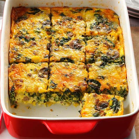 Spinach Egg Breakfast Squares