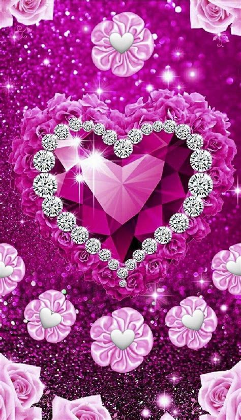 Details 61+ glitter pink heart wallpaper super hot - in.cdgdbentre