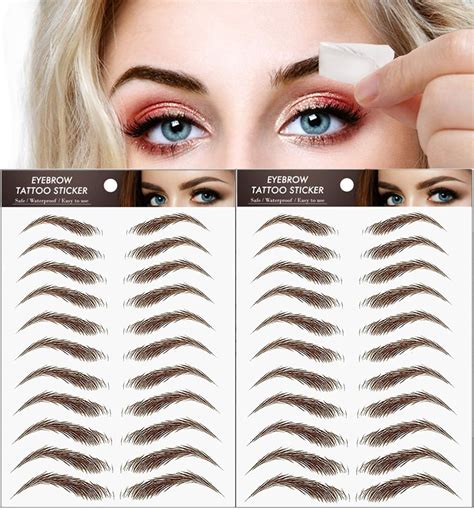 Eyebrow Tattoo Peel Off 4D Eyebrow Tattoo Sticker Nature False Eyebrows ...