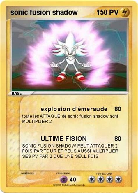 Pokémon sonic fusion shadow - explosion d'émeraude - Ma carte Pokémon