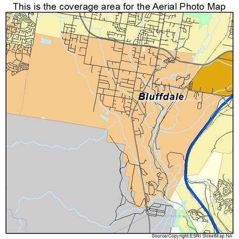 Aerial Photography Map of Bluffdale, UT Utah