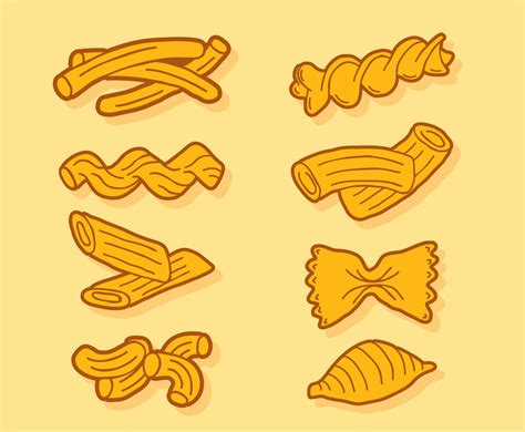 Italian Pasta Collection Vector Vector Art & Graphics | freevector.com