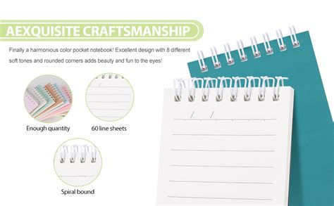 Amazon.com : Ddaowanx Small Notebooks,3x5 Pocket Spiral Notepads With Lined Pages - The Perfect ...