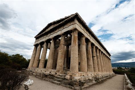 Temple of Hephaestus on Agora Stock Image - Image of famous, column: 93786263