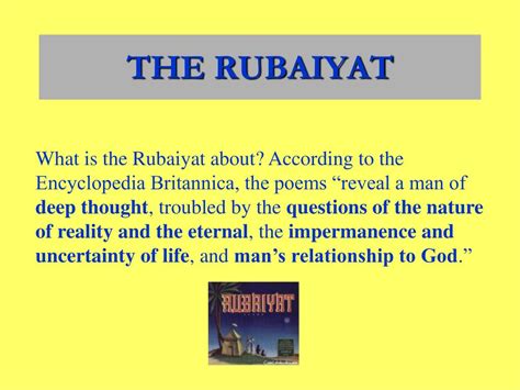 PPT - THE RUBAIYAT PowerPoint Presentation, free download - ID:7060100