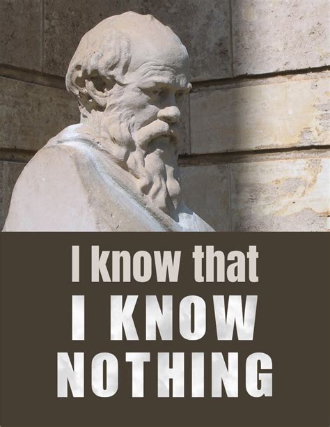 I know that I know nothing. - Socrates | Quote Template