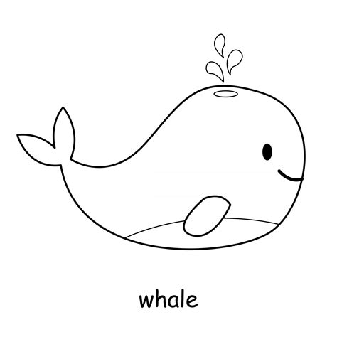 children coloring on the theme of animal vector, whale 2982331 Vector ...