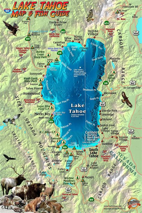 Lake Tahoe Area Map