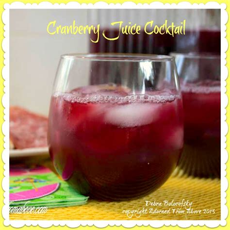 Adorned From Above: Cranberry Juice Cocktail from The Settlement Cookbook