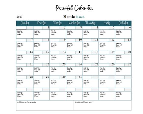 Co Parenting Calendar Template Excel - Berte Celisse