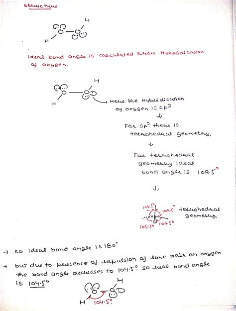 [Solved] What is the ideal H-O-O bond angle in H2O2 and is the real ...