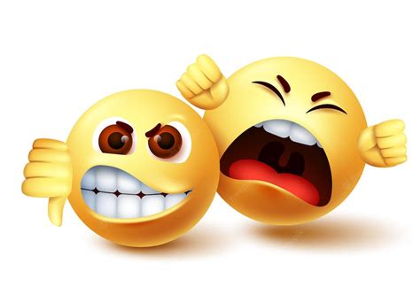 Premium Vector | Emoji angry characters vector design emoji of mad and ...