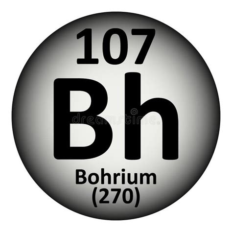 Periodic Table Element Bohrium Icon Stock Illustration - Illustration of school, chemistry ...