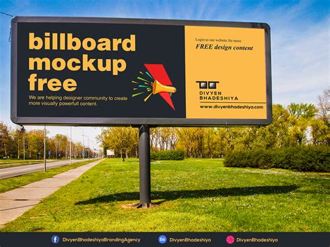 PSD Free- Billboard Mockup Download by Divyen Bhadeshiya on Dribbble