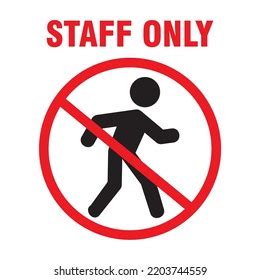 Staff Only Sign Vector Illustration Stock Vector (Royalty Free ...