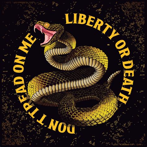 liberalism flag. Snake. Liberty or death. Gadsden flag. Cascabel ...