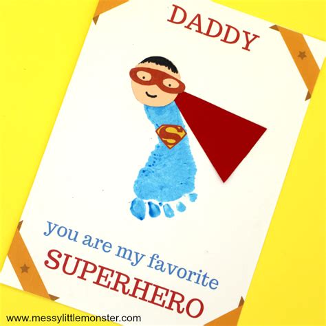 Printable Superhero Father's Day Card to make for Superdad - Messy ...