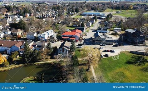 Aerial View of Wellesley, Ontario, Canada Stock Image - Image of ...