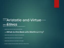 Aristotle's Virtue Theory | Teaching Resources