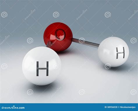 H2O Molecule 3d stock illustration. Illustration of medicine - 38956028